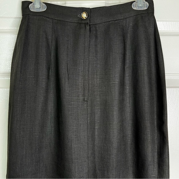 NWOT Sake 100% Linen Maxi Skirt in Dark Brown Women’s Sz 8 - Picture 4 of 10